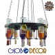 GloboStar® VINEYARD 10001139 Vintage Κρεμαστό Φωτιστικό Οροφής Πολύφωτο 4 x E27 Μαύρο Μεταλλικό με Γυάλινα Μπουκάλια Πολυέλαιος Φ60 x Y20cm GloboStar® VINEYARD 10001139 Vintage Κρεμαστό Φωτιστικό Οροφής Πολύφωτο 4 x E27 Μαύρο Μεταλλικό με Γυάλινα Μπουκάλια Πολυέλαιος Φ60 x Y20cm