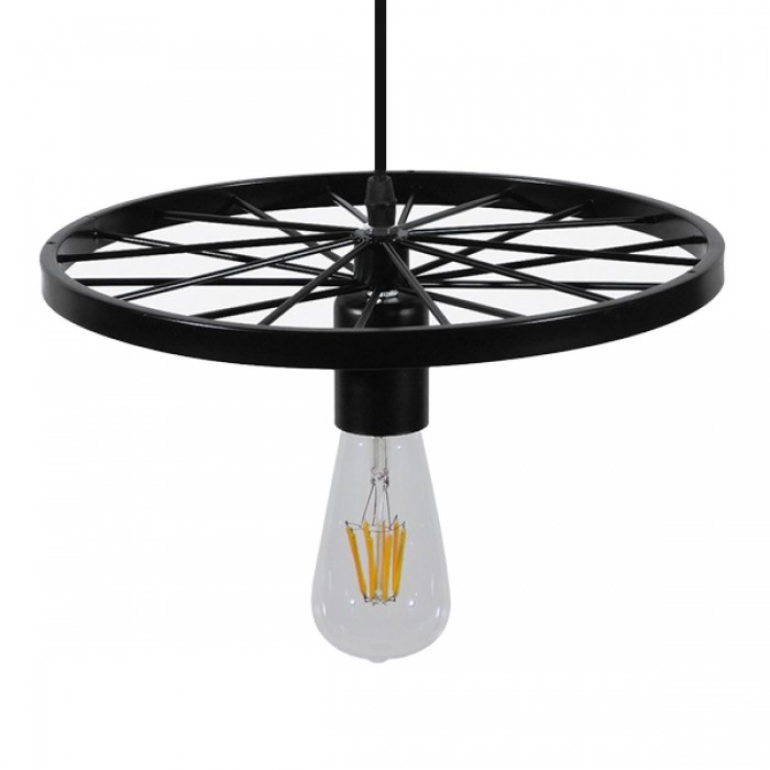 GloboStar® CASTOR 10001161 Vintage Industrial Κρεμαστό Φωτιστικό Οροφής Μονόφωτο 1 x E27 Μαύρο Μεταλλικό Πλέγμα Φ30 x Y10cm GloboStar® CASTOR 10001161 Vintage Industrial Κρεμαστό Φωτιστικό Οροφής Μονόφωτο 1 x E27 Μαύρο Μεταλλικό Πλέγμα Φ30 x Y10cm