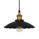 GloboStar® BONET 10001166 Vintage Industrial Κρεμαστό Φωτιστικό Οροφής Μονόφωτο 1 x E27 Μαύρο Μεταλλικό Καμπάνα Φ25 x Y15cm