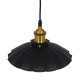 GloboStar® BONET 10001166 Vintage Industrial Κρεμαστό Φωτιστικό Οροφής Μονόφωτο 1 x E27 Μαύρο Μεταλλικό Καμπάνα Φ25 x Y15cm
