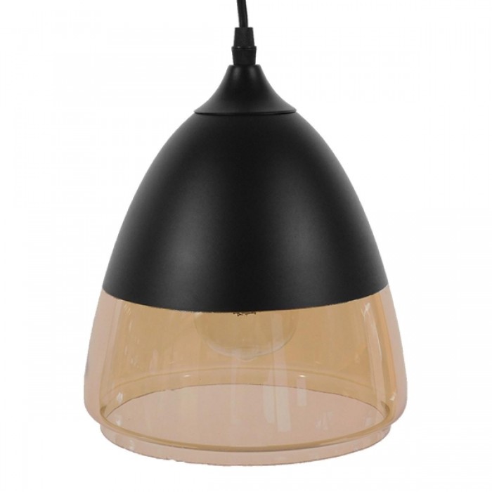 GloboStar® OLIVER 10001231 Vintage Κρεμαστό Φωτιστικό Οροφής Μονόφωτο 1 x E27 Μαύρο Μεταλλικό με Γυαλί Καμπάνα Φ20 x Y21cm GloboStar® OLIVER 10001231 Vintage Κρεμαστό Φωτιστικό Οροφής Μονόφωτο 1 x E27 Μαύρο Μεταλλικό με Γυαλί Καμπάνα Φ20 x Y21cm