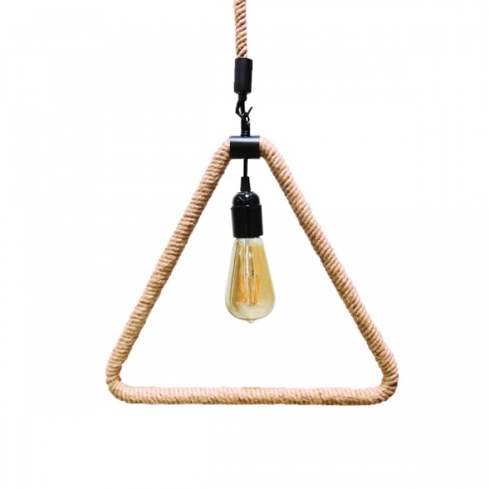 GloboStar® MALVERN 10001238 Vintage Industrial Κρεμαστό Φωτιστικό Οροφής Μονόφωτο 1 x E27 Μαύρο Μεταλλικό με Μπεζ Σχοινί Μ37 x Π22 x Υ34cm GloboStar® MALVERN 10001238 Vintage Industrial Κρεμαστό Φωτιστικό Οροφής Μονόφωτο 1 x E27 Μαύρο Μεταλλικό με Μπεζ Σχοινί Μ37 x Π22 x Υ34cm