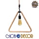 GloboStar® MALVERN 10001238 Vintage Industrial Κρεμαστό Φωτιστικό Οροφής Μονόφωτο 1 x E27 Μαύρο Μεταλλικό με Μπεζ Σχοινί Μ37 x Π22 x Υ34cm GloboStar® MALVERN 10001238 Vintage Industrial Κρεμαστό Φωτιστικό Οροφής Μονόφωτο 1 x E27 Μαύρο Μεταλλικό με Μπεζ Σχοινί Μ37 x Π22 x Υ34cm