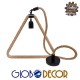 GloboStar® MALVERN 10001238 Vintage Industrial Κρεμαστό Φωτιστικό Οροφής Μονόφωτο 1 x E27 Μαύρο Μεταλλικό με Μπεζ Σχοινί Μ37 x Π22 x Υ34cm GloboStar® MALVERN 10001238 Vintage Industrial Κρεμαστό Φωτιστικό Οροφής Μονόφωτο 1 x E27 Μαύρο Μεταλλικό με Μπεζ Σχοινί Μ37 x Π22 x Υ34cm