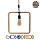GloboStar® MALVERN 10001240 Vintage Industrial Κρεμαστό Φωτιστικό Οροφής Μονόφωτο 1 x E27 Μαύρο Μεταλλικό με Μπεζ Σχοινί Μ33 x Π22 x Υ33cm GloboStar® MALVERN 10001240 Vintage Industrial Κρεμαστό Φωτιστικό Οροφής Μονόφωτο 1 x E27 Μαύρο Μεταλλικό με Μπεζ Σχοινί Μ33 x Π22 x Υ33cm
