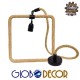 GloboStar® MALVERN 10001240 Vintage Industrial Κρεμαστό Φωτιστικό Οροφής Μονόφωτο 1 x E27 Μαύρο Μεταλλικό με Μπεζ Σχοινί Μ33 x Π22 x Υ33cm GloboStar® MALVERN 10001240 Vintage Industrial Κρεμαστό Φωτιστικό Οροφής Μονόφωτο 1 x E27 Μαύρο Μεταλλικό με Μπεζ Σχοινί Μ33 x Π22 x Υ33cm