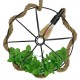 GloboStar® BRADLEY 10001329 Vintage Industrial Κρεμαστό Φωτιστικό Οροφής Μονόφωτο 1 x E27 Πλέγμα με Μπεζ Σχοινί Φ42 x Υ42cm