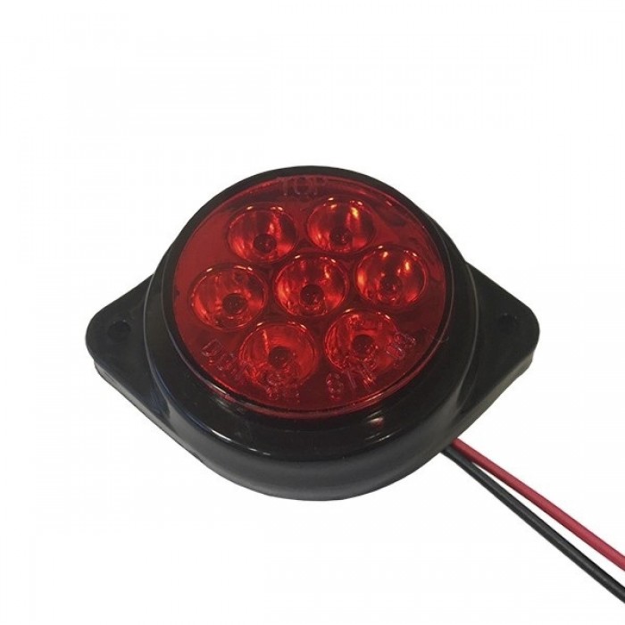 GloboStar® 115412 Πλευρικά Φώτα Όγκου Φορτηγών FLAT BULLET LED 7 SMD DC 24V Αδιάβροχο IP66 Κόκκινο GloboStar® 115412 Πλευρικά Φώτα Όγκου Φορτηγών FLAT BULLET LED 7 SMD DC 24V Αδιάβροχο IP66 Κόκκινο