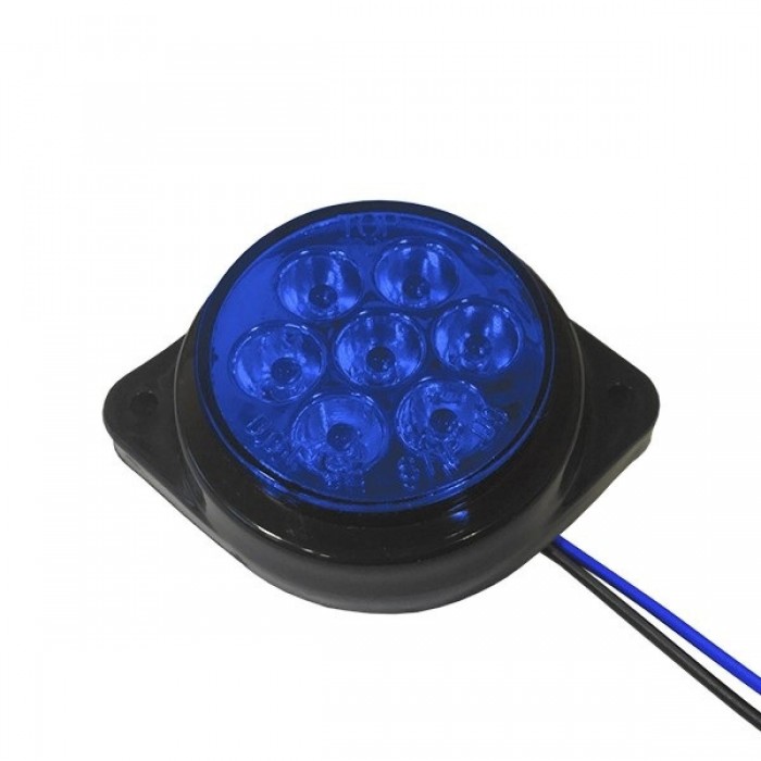 GloboStar® 115414 Πλευρικά Φώτα Όγκου Φορτηγών FLAT BULLET LED 7 SMD DC 24V Αδιάβροχο IP66 Μπλε GloboStar® 115414 Πλευρικά Φώτα Όγκου Φορτηγών FLAT BULLET LED 7 SMD DC 24V Αδιάβροχο IP66 Μπλε