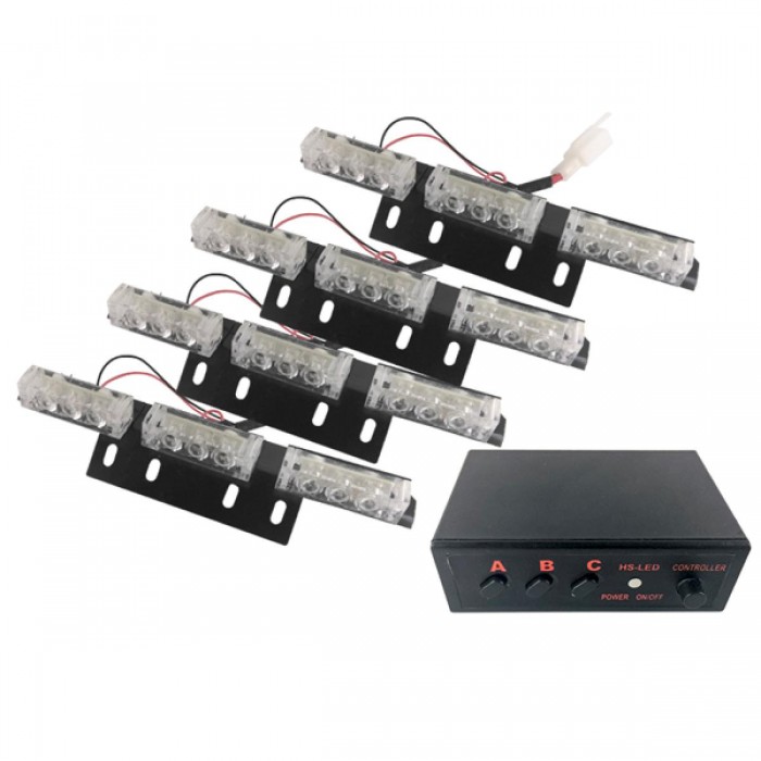 Εξωτερικά Φώτα Οδικής Βοήθειας STROBO LED 4x3 36W 10-30V IP65 Αδιάβροχα Λευκό GloboStar 17941 Εξωτερικά Φώτα Οδικής Βοήθειας STROBO LED 4x3 36W 10-30V IP65 Αδιάβροχα Λευκό GloboStar 17941