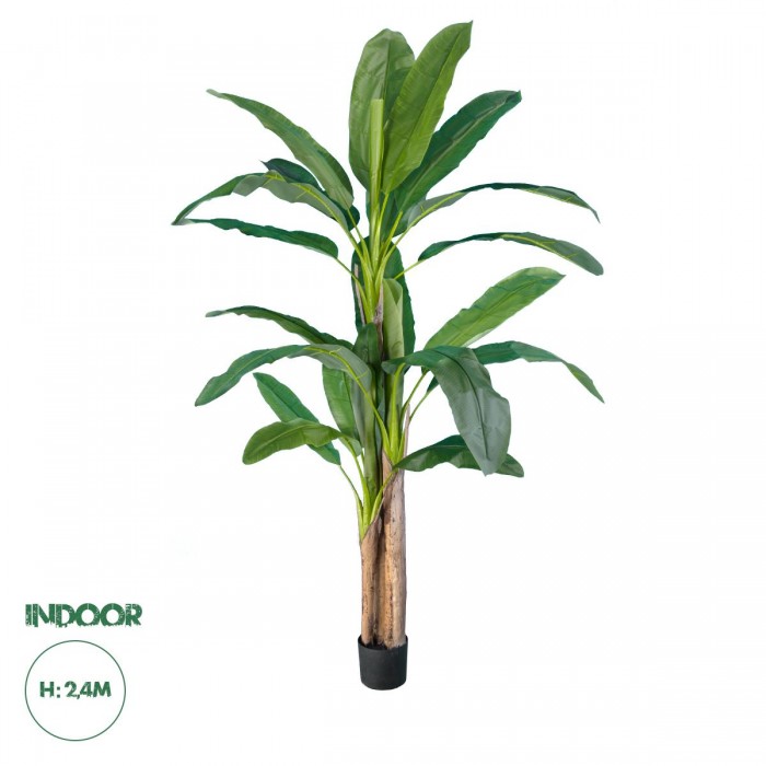 GloboStar® Artificial Garden BANANA TREE 20018 Τεχνητό Διακοσμητικό Φυτό Μπανανιά - Μπανανόδεντρο Υ240cm