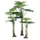 GloboStar® Artificial Garden MONSTERA SET 20090 Τεχνητό Διακοσμητικό Σετ Φυτών Μονστέρα A:Υ300cm B:Υ200cm C:Υ150cm