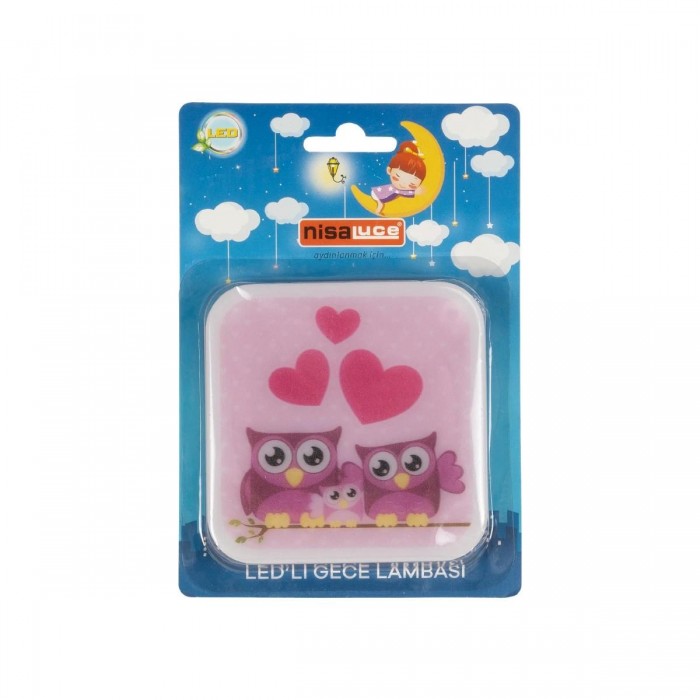 GloboStar® KIDDO 202-0002 Παιδικό Φωτιστικό Νυκτός LED 1W 95lm 120° AC220-240V IP20 Ψυχρό Λευκό 6000K- Μ5.5 x Π5.5 x Υ8cm - 2 Χρόνια Εγγύηση