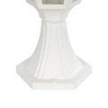 GloboStar® ENGLAND 202-0010 Vintage Επιδαπέδιο Φωτιστικό Φαναράκι Μονόφωτο 1 x E27 IP44 Λευκό & Διάφανο Πλαστικό - Μ20 x Π20 x Υ45cm