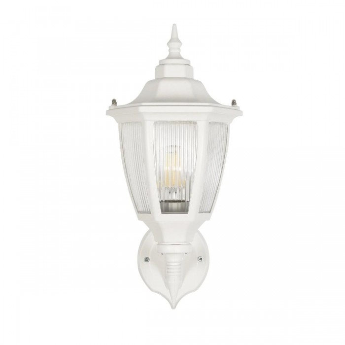 GLOBOSTAR® ENGLAND 202-0012 Vintage Φωτιστικό Τοίχου - Απλίκα με Ντουί 1 x E27 AC 220-240V IP44 - Λευκό - Μ25 x Π20 x Υ42cm