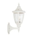 GLOBOSTAR® ENGLAND 202-0012 Vintage Φωτιστικό Τοίχου - Απλίκα με Ντουί 1 x E27 AC 220-240V IP44 - Λευκό - Μ25 x Π20 x Υ42cm