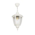 GLOBOSTAR® ENGLAND 202-0014 Vintage Κρεμαστό Φωτιστικό Οροφής με Ντουί 1 x E27 AC 220-240V IP44 - Λευκό - Μ20 x Π20 x Υ35cm