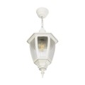 GLOBOSTAR® ENGLAND 202-0014 Vintage Κρεμαστό Φωτιστικό Οροφής με Ντουί 1 x E27 AC 220-240V IP44 - Λευκό - Μ20 x Π20 x Υ35cm