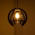 GLOBOSTAR® VIVIDUS 202-0028 Μοντέρνο Κρεμαστό Φωτιστικό Οροφής με Ντουί 1 x E27 AC 220-240V IP20 - Μαύρο - Μ27 x Π27 x Υ27cm