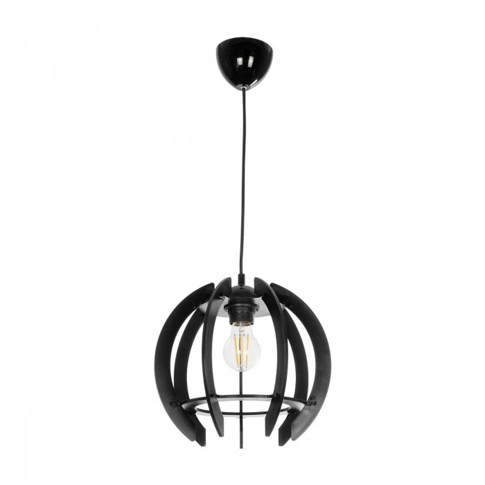 GLOBOSTAR® VIVIDUS 202-0028 Μοντέρνο Κρεμαστό Φωτιστικό Οροφής με Ντουί 1 x E27 AC 220-240V IP20 - Μαύρο - Μ27 x Π27 x Υ27cm