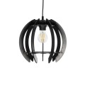 GLOBOSTAR® VIVIDUS 202-0028 Μοντέρνο Κρεμαστό Φωτιστικό Οροφής με Ντουί 1 x E27 AC 220-240V IP20 - Μαύρο - Μ27 x Π27 x Υ27cm