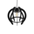 GLOBOSTAR® VIVIDUS 202-0028 Μοντέρνο Κρεμαστό Φωτιστικό Οροφής με Ντουί 1 x E27 AC 220-240V IP20 - Μαύρο - Μ27 x Π27 x Υ27cm