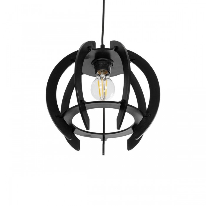 GLOBOSTAR® VIVIDUS 202-0028 Μοντέρνο Κρεμαστό Φωτιστικό Οροφής με Ντουί 1 x E27 AC 220-240V IP20 - Μαύρο - Μ27 x Π27 x Υ27cm