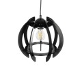 GLOBOSTAR® VIVIDUS 202-0028 Μοντέρνο Κρεμαστό Φωτιστικό Οροφής με Ντουί 1 x E27 AC 220-240V IP20 - Μαύρο - Μ27 x Π27 x Υ27cm