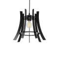 GLOBOSTAR® VIVIDUS 202-0029 Μοντέρνο Κρεμαστό Φωτιστικό Οροφής με Ντουί 1 x E27 AC 220-240V IP20 - Μαύρο - Μ30 x Π30 x Υ29cm