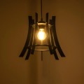 GLOBOSTAR® VIVIDUS 202-0029 Μοντέρνο Κρεμαστό Φωτιστικό Οροφής με Ντουί 1 x E27 AC 220-240V IP20 - Μαύρο - Μ30 x Π30 x Υ29cm