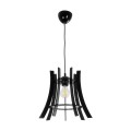 GLOBOSTAR® VIVIDUS 202-0029 Μοντέρνο Κρεμαστό Φωτιστικό Οροφής με Ντουί 1 x E27 AC 220-240V IP20 - Μαύρο - Μ30 x Π30 x Υ29cm
