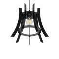 GLOBOSTAR® VIVIDUS 202-0029 Μοντέρνο Κρεμαστό Φωτιστικό Οροφής με Ντουί 1 x E27 AC 220-240V IP20 - Μαύρο - Μ30 x Π30 x Υ29cm