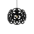 GLOBOSTAR® DOMINIC 202-0031 Μοντέρνο Κρεμαστό Φωτιστικό Οροφής με Ντουί 1 x E27 AC 220-240V IP20 - Μαύρο - Μ30 x Π30 x Υ24cm