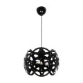GLOBOSTAR® DOMINIC 202-0031 Μοντέρνο Κρεμαστό Φωτιστικό Οροφής με Ντουί 1 x E27 AC 220-240V IP20 - Μαύρο - Μ30 x Π30 x Υ24cm