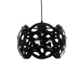GLOBOSTAR® DOMINIC 202-0031 Μοντέρνο Κρεμαστό Φωτιστικό Οροφής με Ντουί 1 x E27 AC 220-240V IP20 - Μαύρο - Μ30 x Π30 x Υ24cm