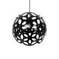 GLOBOSTAR® DOMINIC 202-0031 Μοντέρνο Κρεμαστό Φωτιστικό Οροφής με Ντουί 1 x E27 AC 220-240V IP20 - Μαύρο - Μ30 x Π30 x Υ24cm