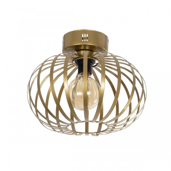 GLOBOSTAR® STAR 202-0050 Μοντέρνο Φωτιστικό Οροφής με Ντουί 1 x E27 AC 220-240V IP20 - Χρυσό - Μ40 x Π40 x Υ27cm