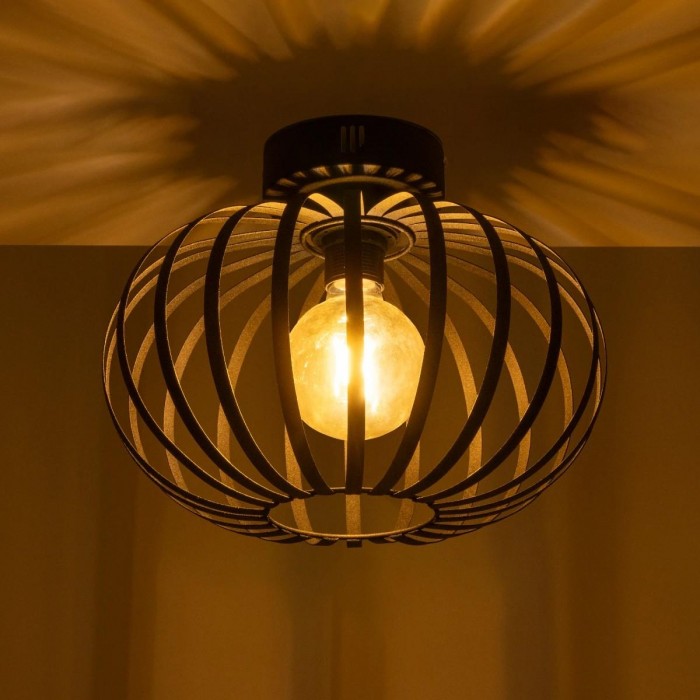 GLOBOSTAR® STAR 202-0051 Μοντέρνο Φωτιστικό Οροφής με Ντουί 1 x E27 AC 220-240V IP20 - Μαύρο - Μ40 x Π40 x Υ27cm GLOBOSTAR® STAR 202-0051 Μοντέρνο Φωτιστικό Οροφής με Ντουί 1 x E27 AC 220-240V IP20 - Μαύρο - Μ40 x Π40 x Υ27cm