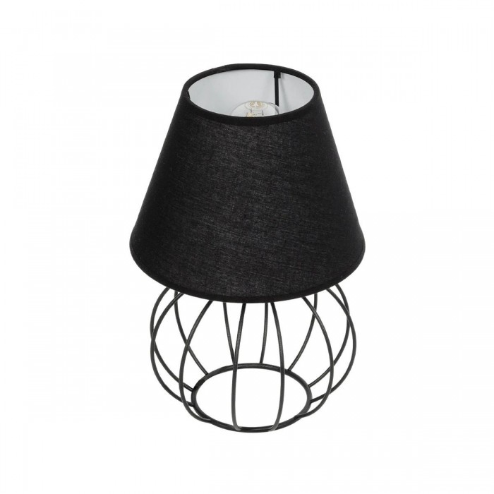 GLOBOSTAR® SHAPE 202-0057 Μοντέρνο Επιτραπέζιο Φωτιστικό Πορτατίφ με Ντουί 1 x E27 AC 220-240V IP20 - Μαύρο - Μ19 x Π19 x Υ28cm