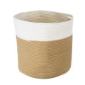 GloboStar® Artificial Garden PALAWAN 20201 Διακοσμητικό Πλεκτό Καλάθι - Κασπώ Γλάστρα - Flower Pot Μπεζ με Λευκό Π35cm x Υ38cm GloboStar® Artificial Garden PALAWAN 20201 Διακοσμητικό Πλεκτό Καλάθι - Κασπώ Γλάστρα - Flower Pot Μπεζ με Λευκό Π35cm x Υ38cm