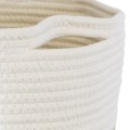 GloboStar® Artificial Garden PALAWAN 20201 Διακοσμητικό Πλεκτό Καλάθι - Κασπώ Γλάστρα - Flower Pot Μπεζ με Λευκό Π35cm x Υ38cm GloboStar® Artificial Garden PALAWAN 20201 Διακοσμητικό Πλεκτό Καλάθι - Κασπώ Γλάστρα - Flower Pot Μπεζ με Λευκό Π35cm x Υ38cm