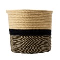 GloboStar® Artificial Garden HYDRA 20206 Διακοσμητικό Πλεκτό Καλάθι - Κασπώ Γλάστρα - Flower Pot Μπεζ με Μαύρο Π25cm x Υ25cm GloboStar® Artificial Garden HYDRA 20206 Διακοσμητικό Πλεκτό Καλάθι - Κασπώ Γλάστρα - Flower Pot Μπεζ με Μαύρο Π25cm x Υ25cm