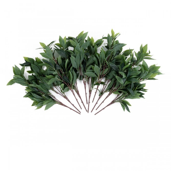 GloboStar® Artificial Garden LAURUS NOBILIS BRANCH 20225 10 x Τεχνητά Διακοσμητικά Κλαδία Δάφνης Π45 x Υ60cm