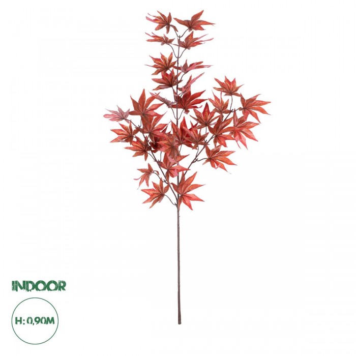 GloboStar® Artificial Garden MAPLE BRANCH 20263 Τεχνητό Διακοσμητικό Κλαδί Σφένδαμου Π25 x Υ90cm
