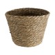 GloboStar® Artificial Garden PATMOS 20269 Διακοσμητικό Πλεκτό Καλάθι - Κασπώ Γλάστρα - Flower Pot Καφέ Φ20 x Υ15cm