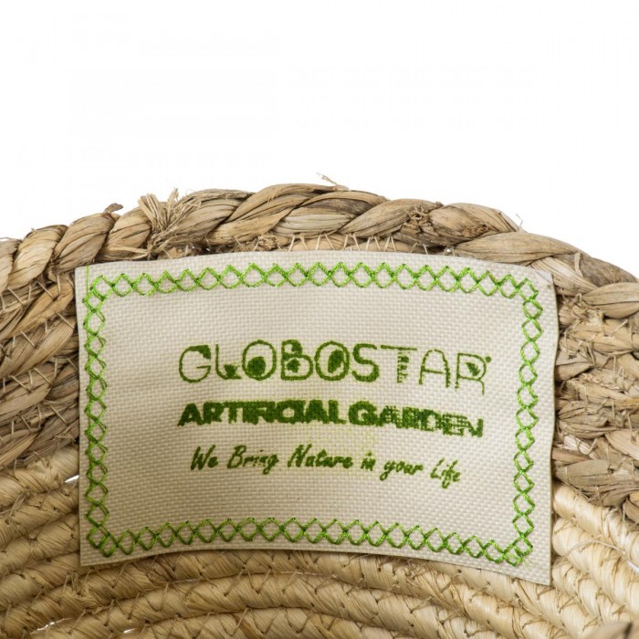 GloboStar® Artificial Garden KYTHIRA 20272 Διακοσμητικό Πλεκτό Καλάθι - Κασπώ Γλάστρα - Flower Pot Μπεζ με Λευκό Φ18cm x Υ15cm GloboStar® Artificial Garden KYTHIRA 20272 Διακοσμητικό Πλεκτό Καλάθι - Κασπώ Γλάστρα - Flower Pot Μπεζ με Λευκό Φ18cm x Υ15cm