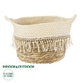 GloboStar® Artificial Garden MYKONOS 20279 Διακοσμητικό Πλεκτό Καλάθι - Κασπώ Γλάστρα - Flower Pot Μπεζ με Μακραμέ Φ22cm x Υ15cm GloboStar® Artificial Garden MYKONOS 20279 Διακοσμητικό Πλεκτό Καλάθι - Κασπώ Γλάστρα - Flower Pot Μπεζ με Μακραμέ Φ22cm x Υ15cm