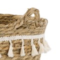 GloboStar® Artificial Garden SANTORINI 20284 Διακοσμητικό Πλεκτό Καλάθι - Κασπώ Γλάστρα - Flower Pot Μπεζ με Μακραμέ Φ20cm x Υ20cm GloboStar® Artificial Garden SANTORINI 20284 Διακοσμητικό Πλεκτό Καλάθι - Κασπώ Γλάστρα - Flower Pot Μπεζ με Μακραμέ Φ20cm x Υ20cm