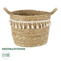 GloboStar® Artificial Garden SANTORINI 20285 Διακοσμητικό Πλεκτό Καλάθι - Κασπώ Γλάστρα - Flower Pot Μπεζ με Μακραμέ Φ25cm x Υ23cm GloboStar® Artificial Garden SANTORINI 20285 Διακοσμητικό Πλεκτό Καλάθι - Κασπώ Γλάστρα - Flower Pot Μπεζ με Μακραμέ Φ25cm x Υ23cm