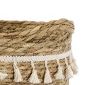 GloboStar® Artificial Garden SANTORINI 20285 Διακοσμητικό Πλεκτό Καλάθι - Κασπώ Γλάστρα - Flower Pot Μπεζ με Μακραμέ Φ25cm x Υ23cm GloboStar® Artificial Garden SANTORINI 20285 Διακοσμητικό Πλεκτό Καλάθι - Κασπώ Γλάστρα - Flower Pot Μπεζ με Μακραμέ Φ25cm x Υ23cm